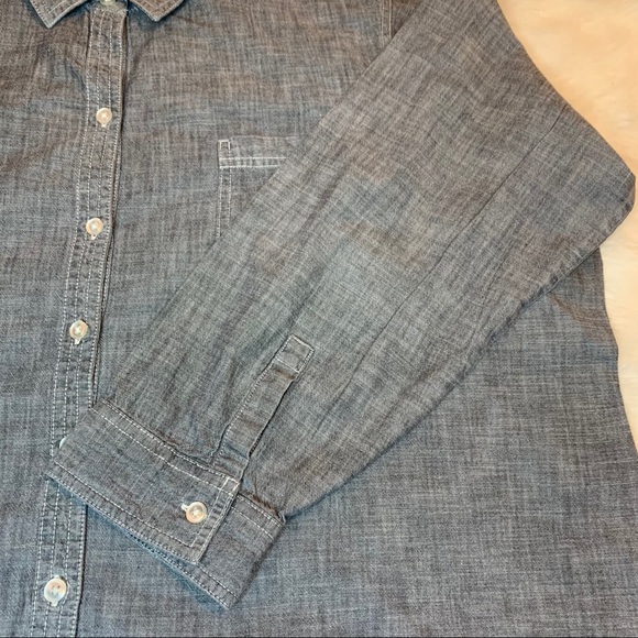 Old Navy Chambray Gray Button Down Shirt - Picture 11 of 16